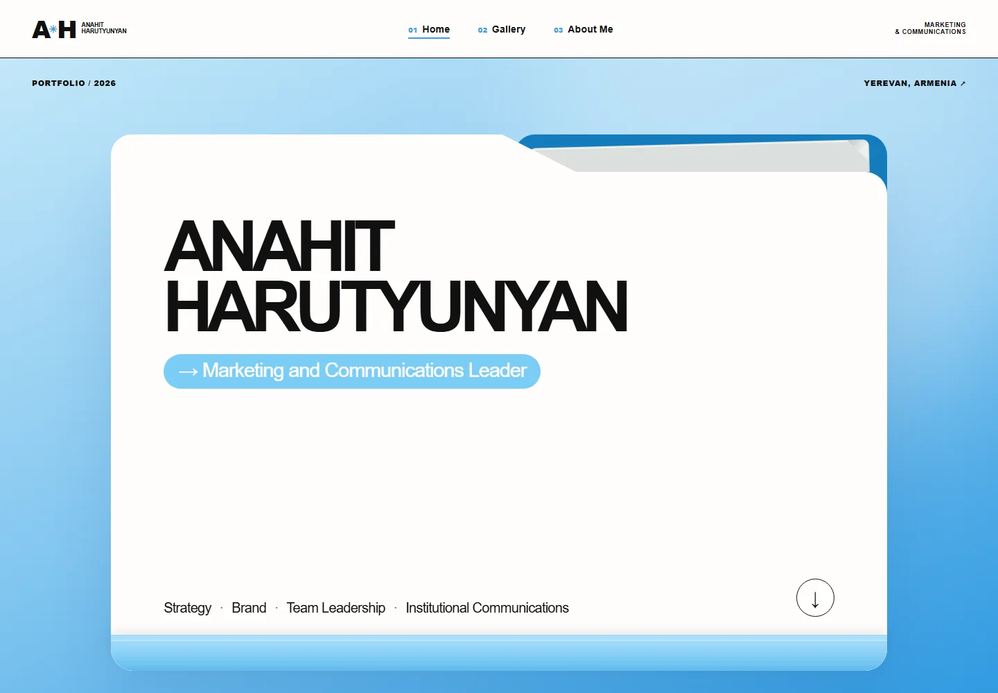 Anahit Harutyunyan portfolio homepage